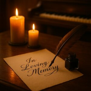 Écriture de texte et paroles d'hommage